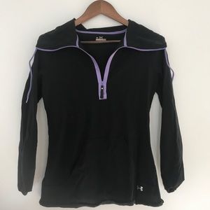 Black and purple Under Armour quarter zip